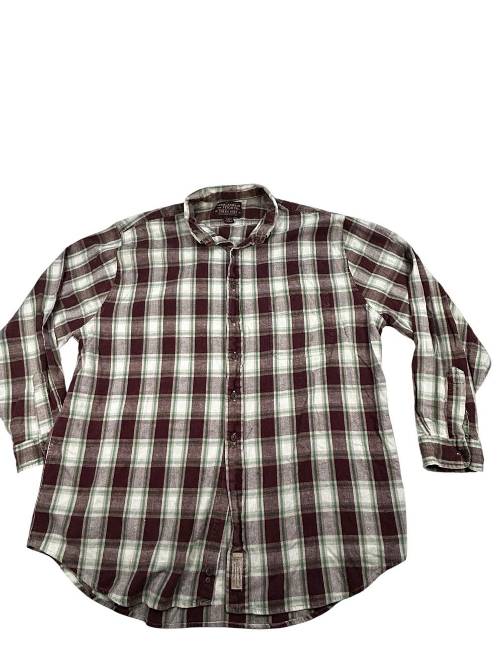 Abercrombie & Fitch Upcycled Led Zeppelin Flannel Men’s XL Brown, Beige Cotton - Picture 8 of 10